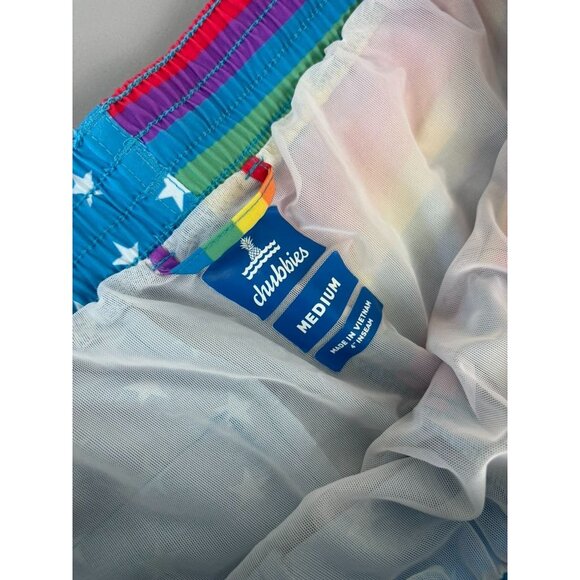 Chubbie's love is love pride american flag mesh lined swim trunks 3" inseam - Picture 3 of 5